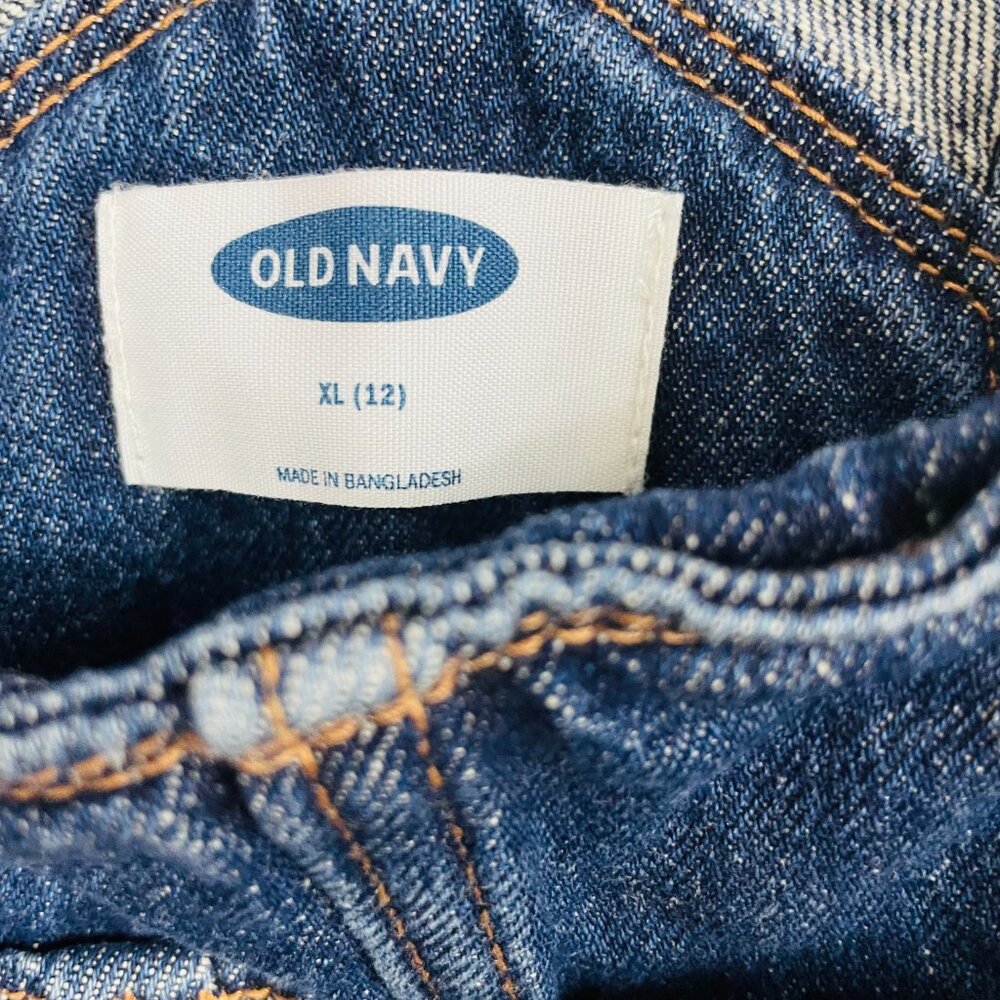 Old Navy Distressed Kids Denim Overalls Size XL (12) - Picture 9 of 16